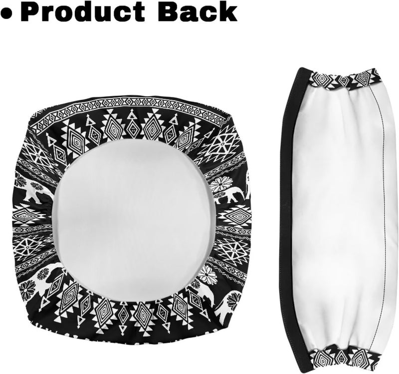 Hechitok Aztec Tribal Elephant Rollator Walker Seat & Backrest Covers Set - Washable, Dust Proof, Universal Fit for Seniors, Soft & Comfortable Walker Accessories - Image 3